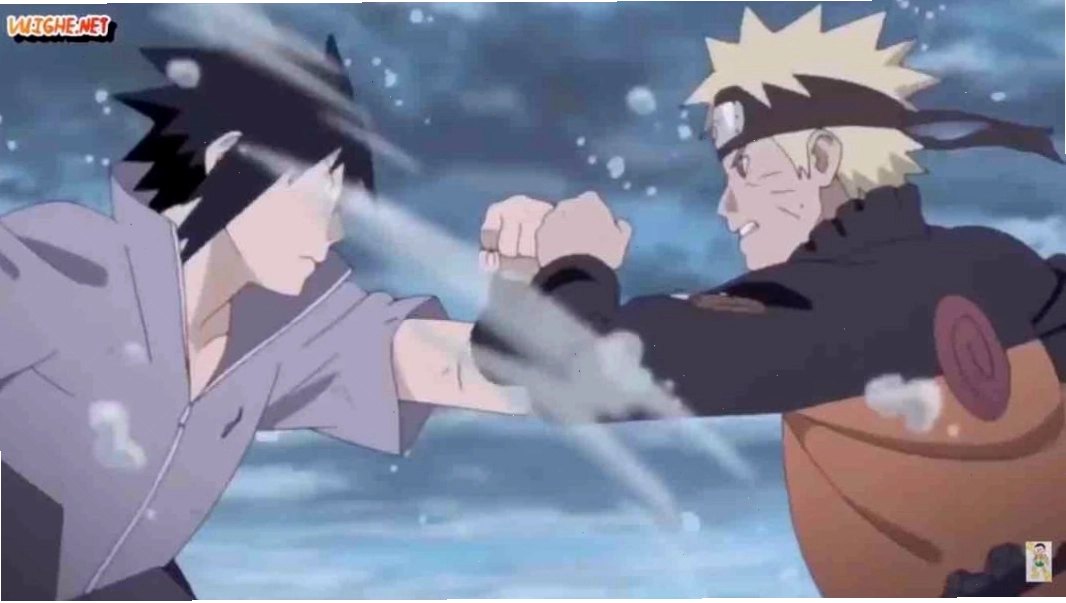 Cảnh Naruto và Sakura nhìn về phía trước