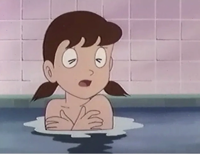 Cảnh quay của Shizuka trong Doraemon được đề cập đến