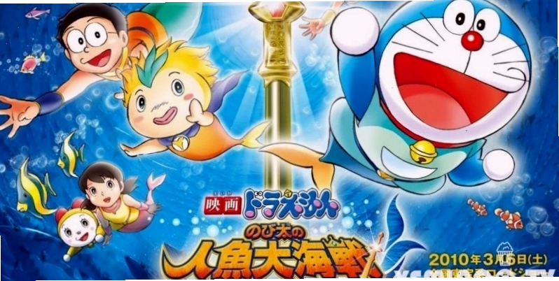 Cảnh trong phim Doraemon tập dài: Nobita và Cuộc Đại Thủy Chiến Ở Xứ Sở Người Cá