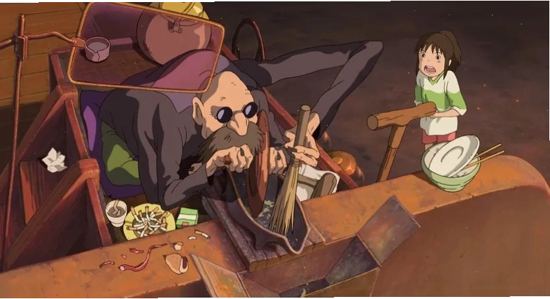 Cảnh trong phim Spirited Away của Studio Ghibli