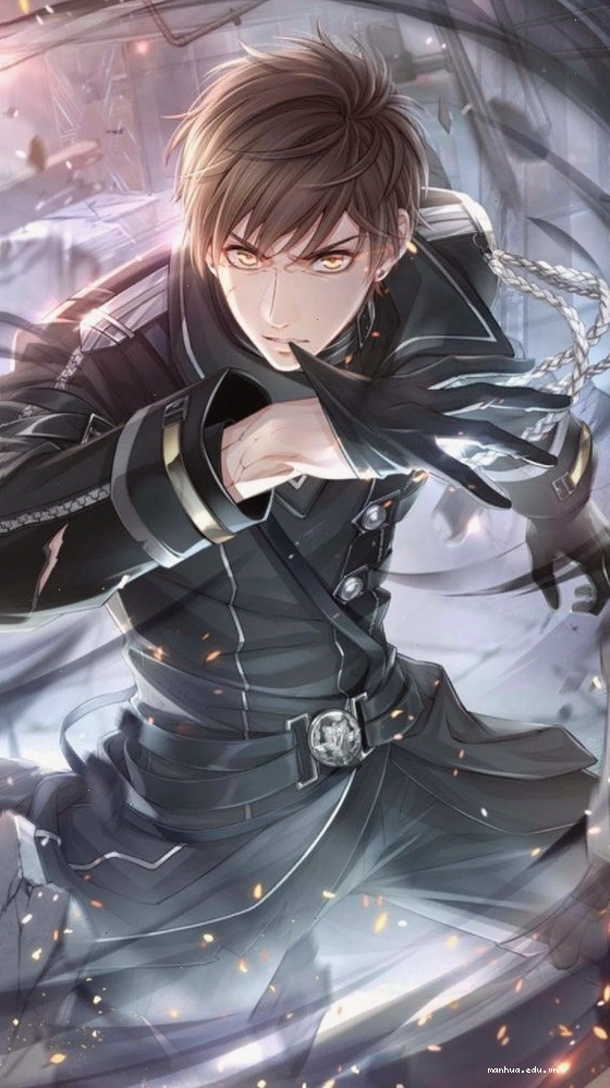 Chàng trai anime che mặt với mái tóc che gần hết khuôn mặt