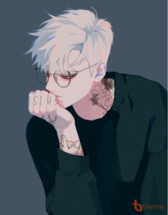 Chàng trai anime với trang phục học sinh và vẻ ngoài ngầu