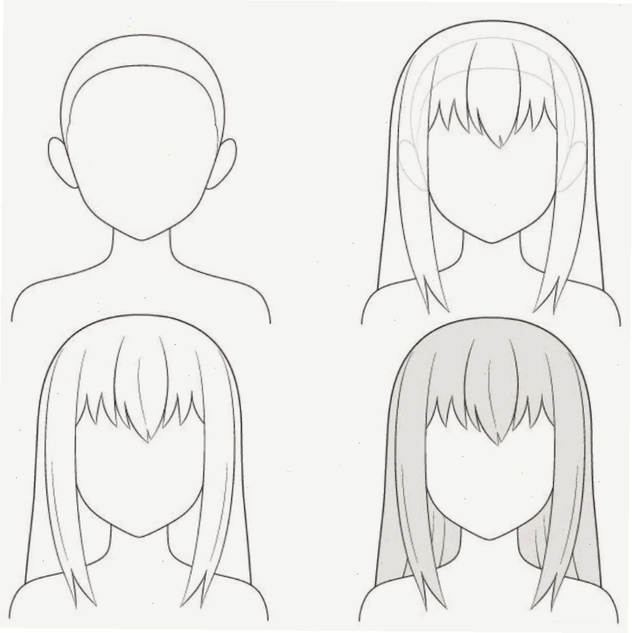 Chi tiết hóa các lọn tóc anime