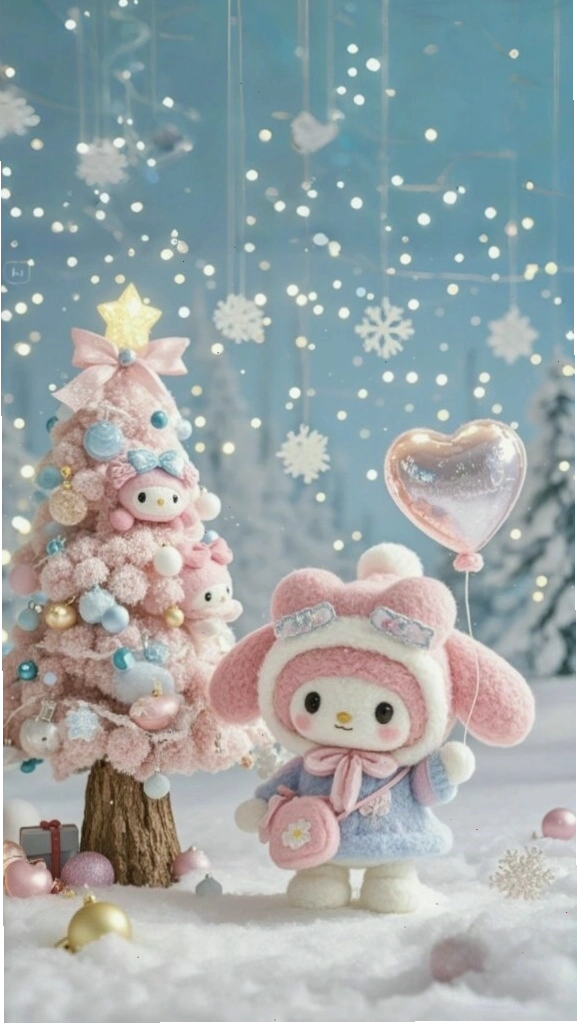 Cinnamoroll đáng yêu trong trang phục công chúa giữa trời tuyết