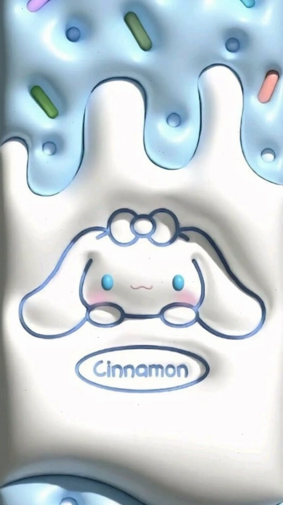 Cinnamoroll dễ thương bên lớp kem tan chảy