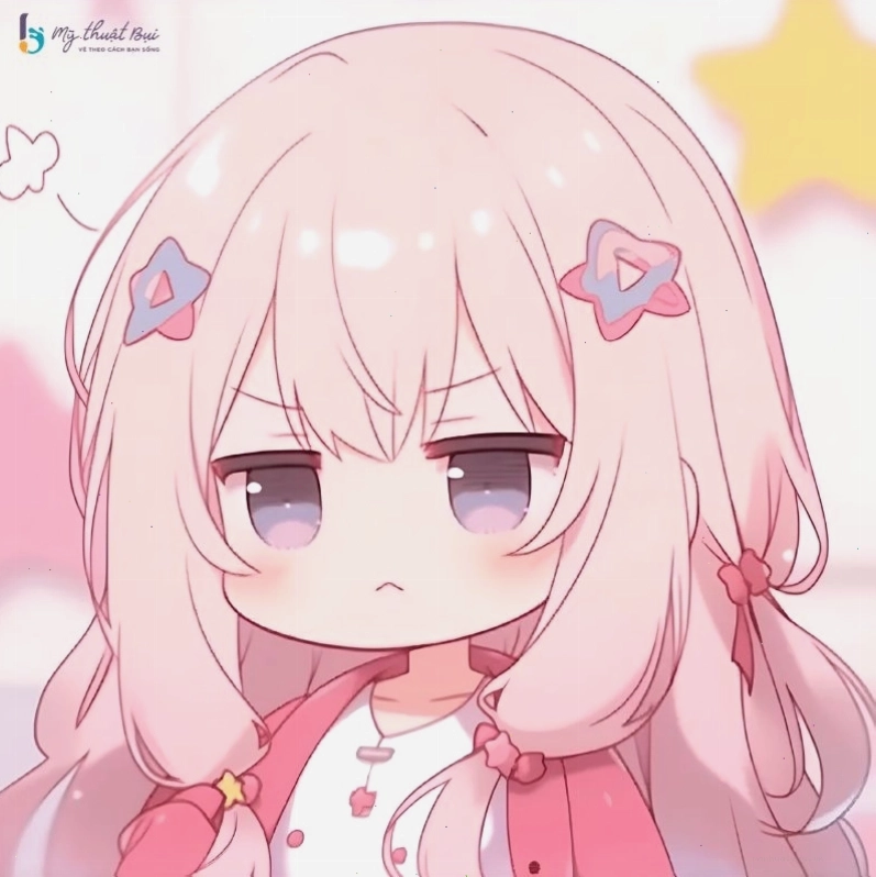 Cô gái anime chibi trong trang phục học sinh