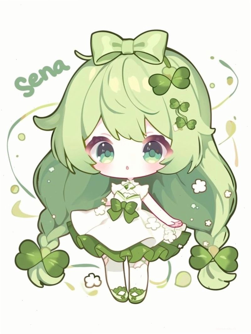 Cô gái chibi anime đang chơi nhạc cụ