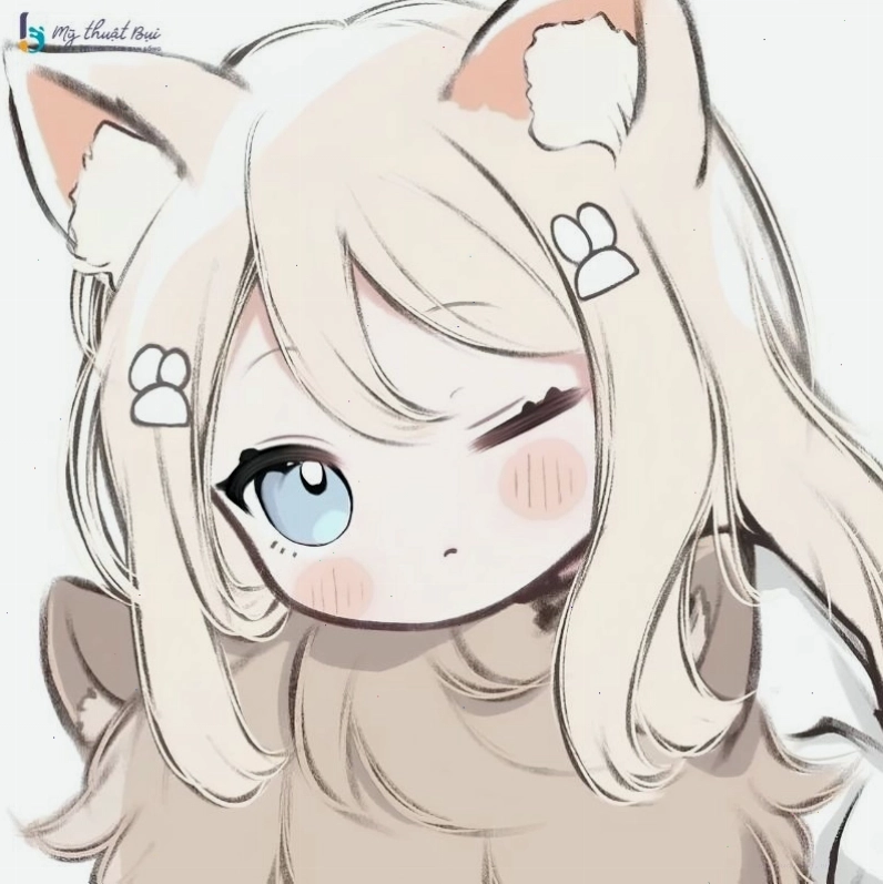 Cô gái chibi với biểu cảm ngạc nhiên