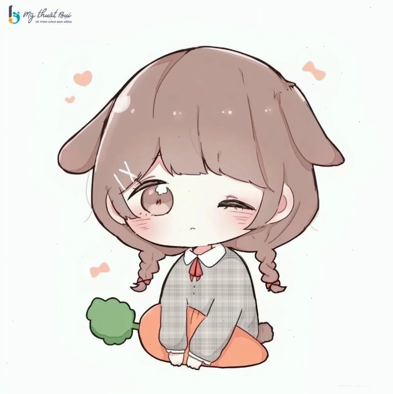 Cô gái chibi với trang phục đơn giản