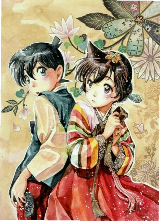 Conan và Ran cute