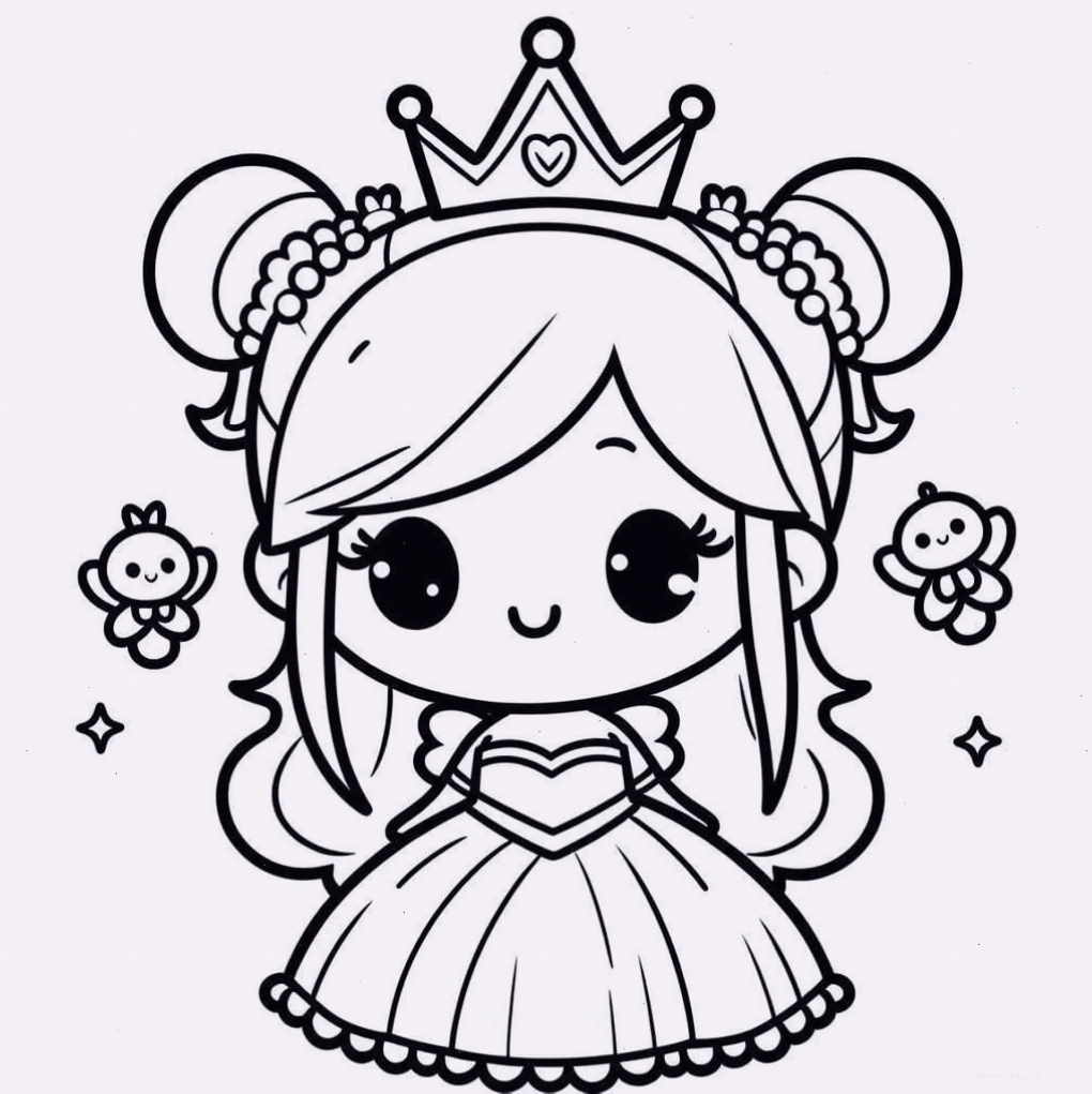 Công chúa chibi đẹp với đôi cánh thiên thần