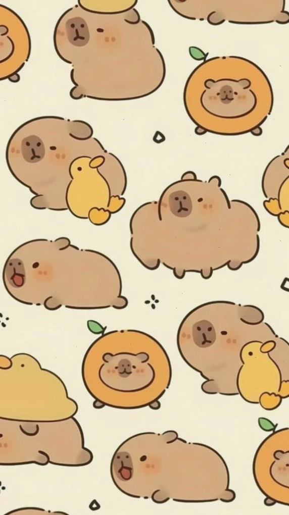Đàn Capybara và vịt vàng tạo nên khung cảnh vô tri đáng yêu