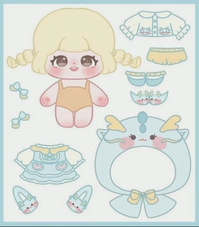 Đồ chơi búp bê giấy chibi