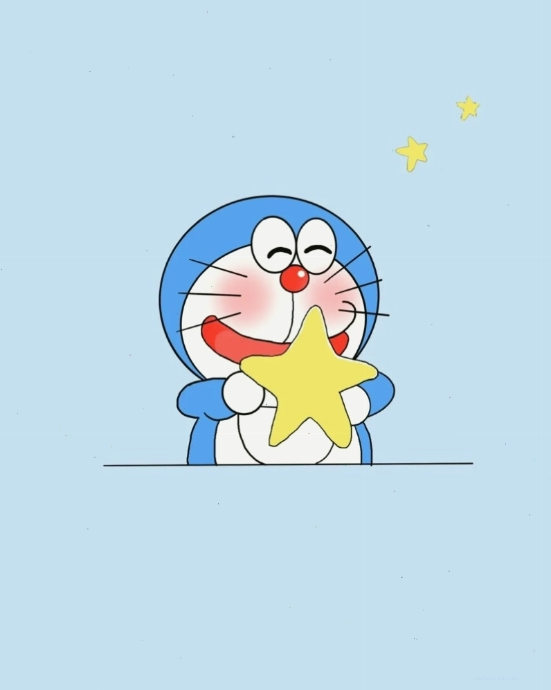 Doraemon chibi cute đang vui đùa