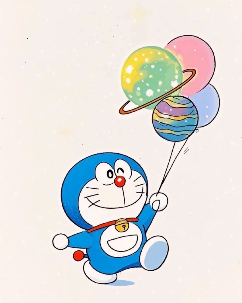 Doraemon chibi cute với vẻ mặt hơi buồn