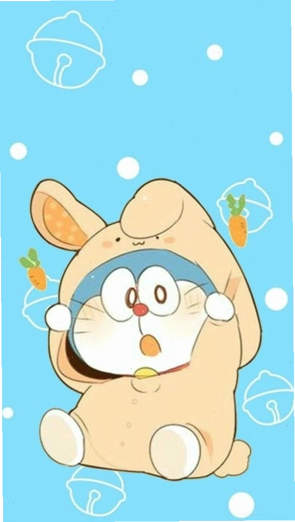 Doraemon hóa trang thành thỏ con đáng yêu
