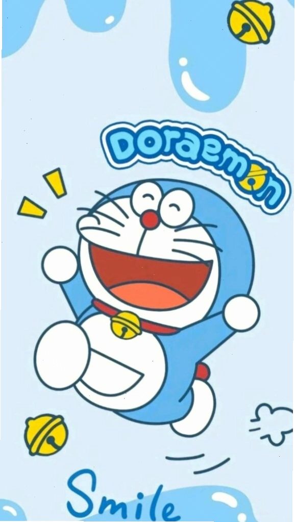 Doraemon năng động trong một tư thế nhảy múa
