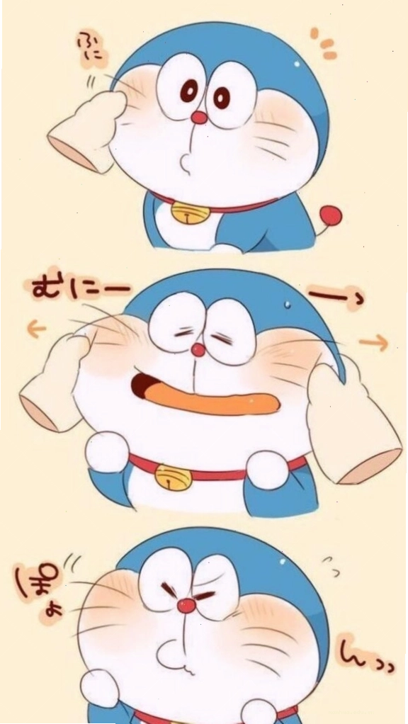 Doremon đáng yêu với đôi má bánh bao, hình nền doremon ngầu anime