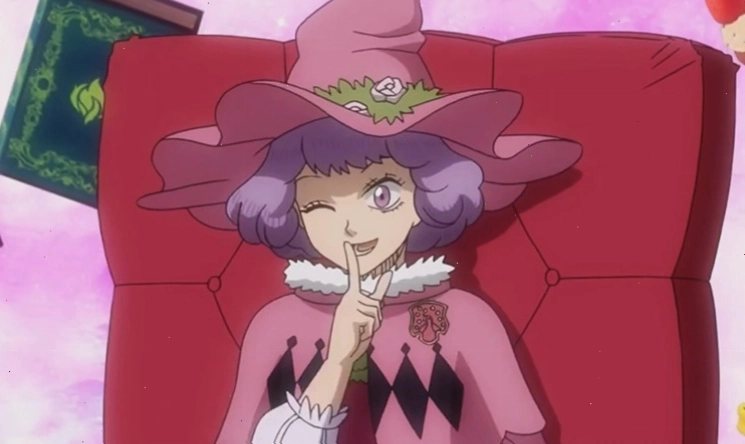 Dorothy Unsworth tóc tím trong anime Black Clover