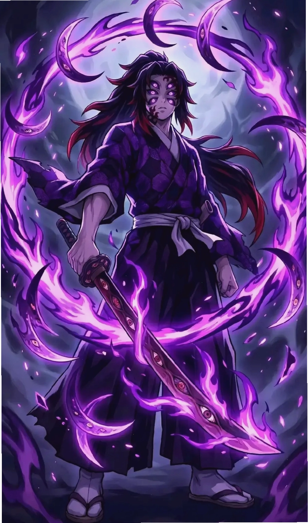 Fanart Kokushibou với phong cách nghệ thuật ấn tượng