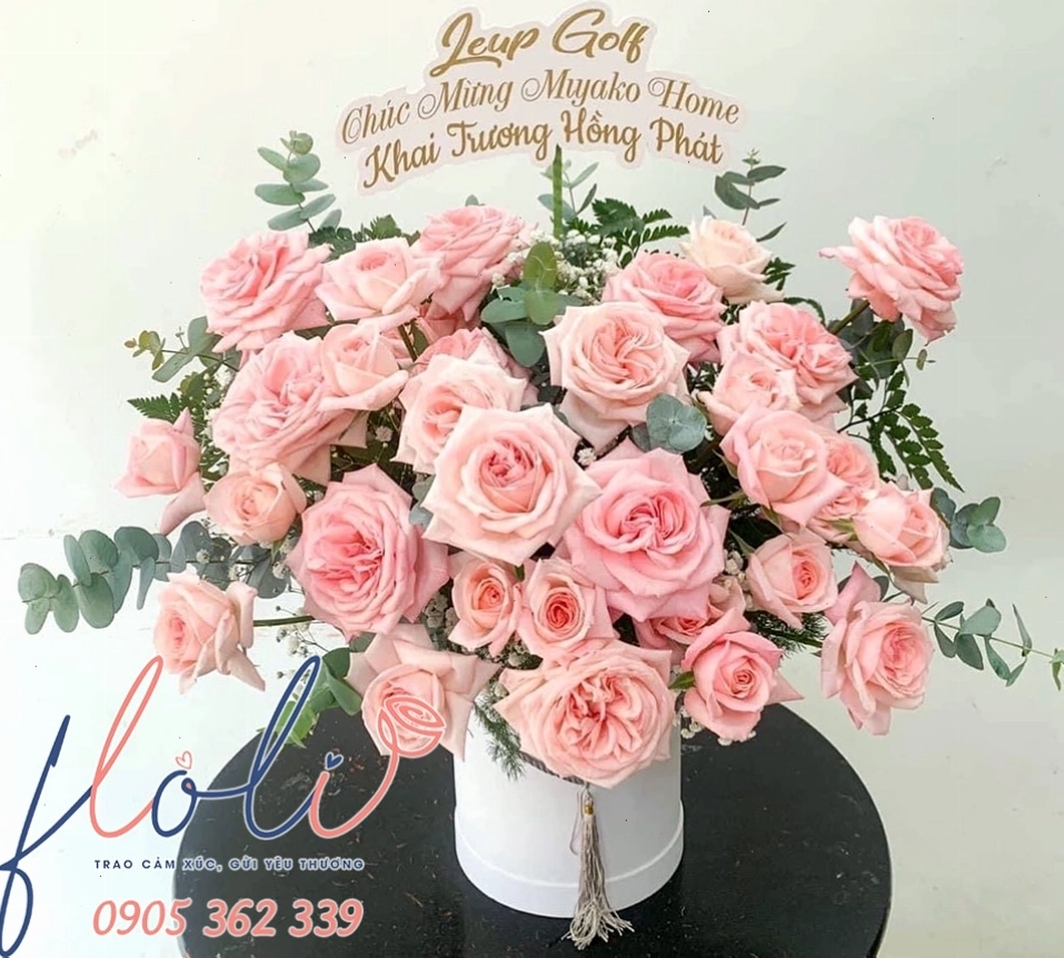 Giỏ hoa hồng Ohara đẹp mắt
