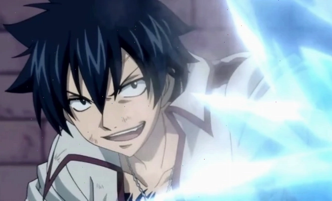 Gray Fullbuster trong trang phục đặc trưng của Fairy Tail