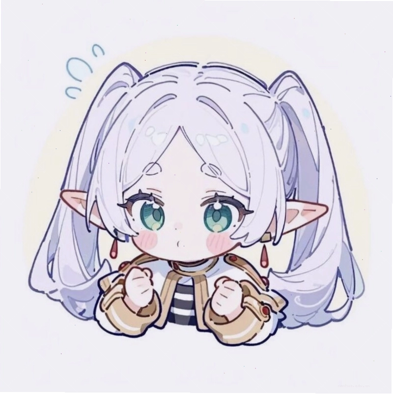 Hình ảnh anime chibi cô gái đang cầm đóa hoa