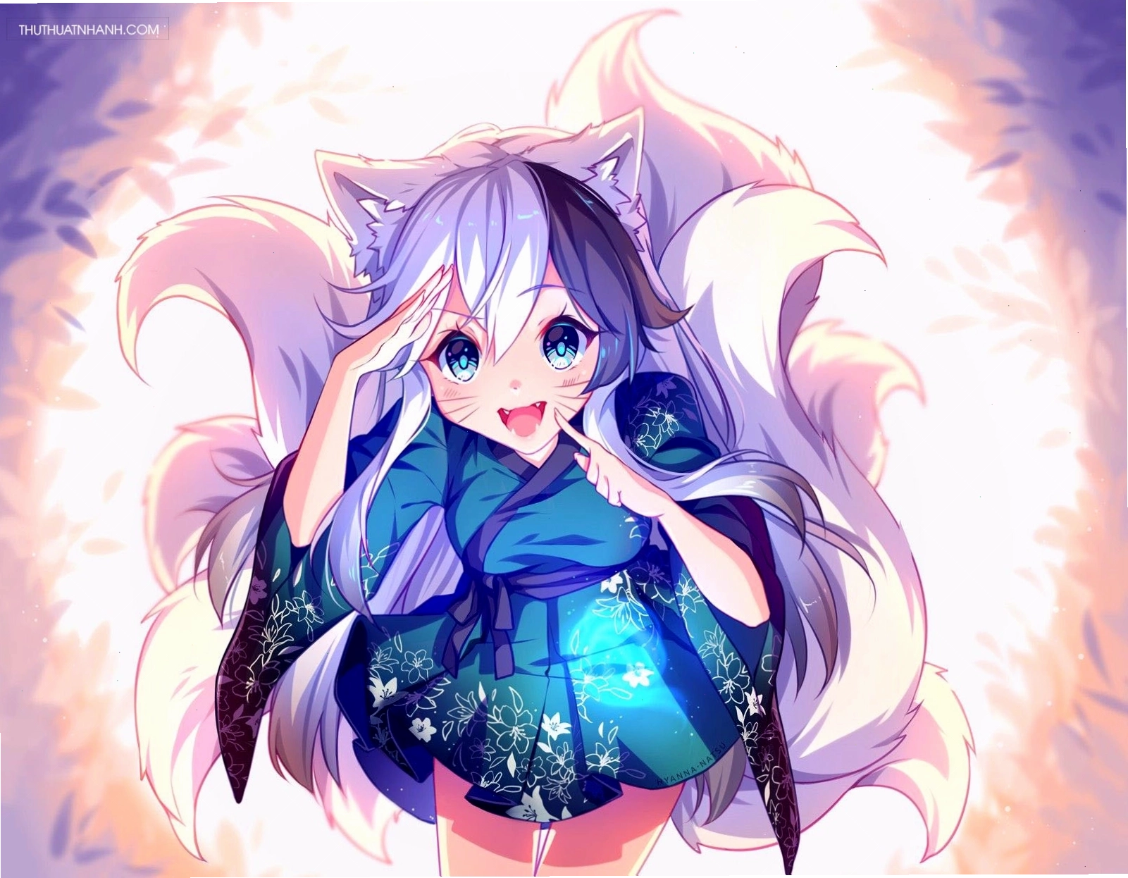 Hình ảnh anime mèo với phong cách nghệ thuật