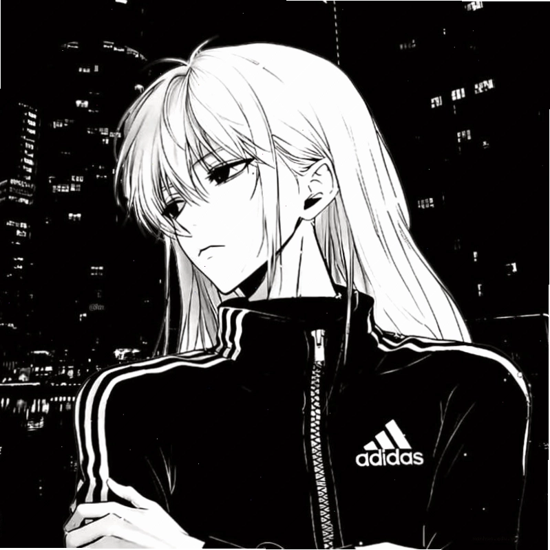 Hình ảnh anime nữ ngầu lạnh lùng với ánh mắt sắc sảo không màu