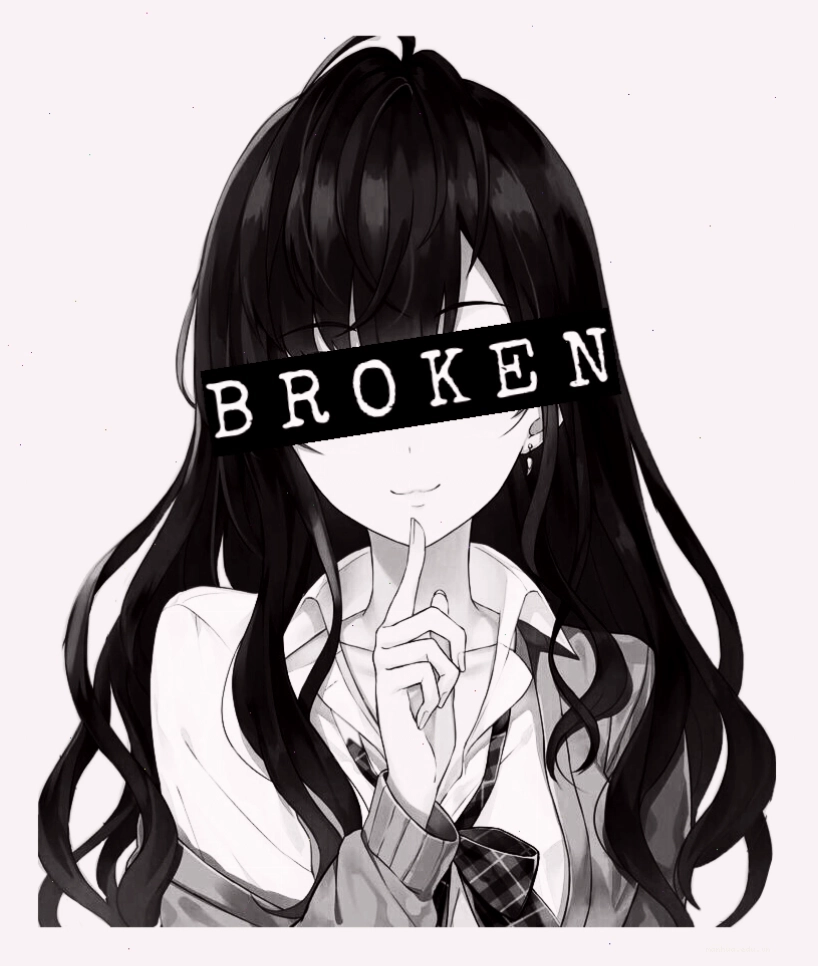 Hình ảnh anime nữ trắng đen với ánh mắt sâu thẳm