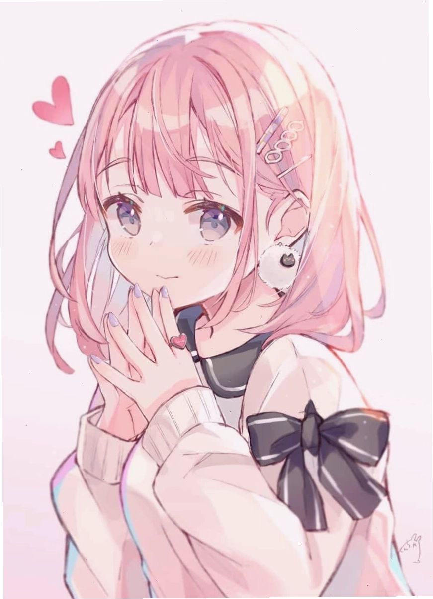 Hình ảnh anime với nhân vật tóc hồng rực rỡ