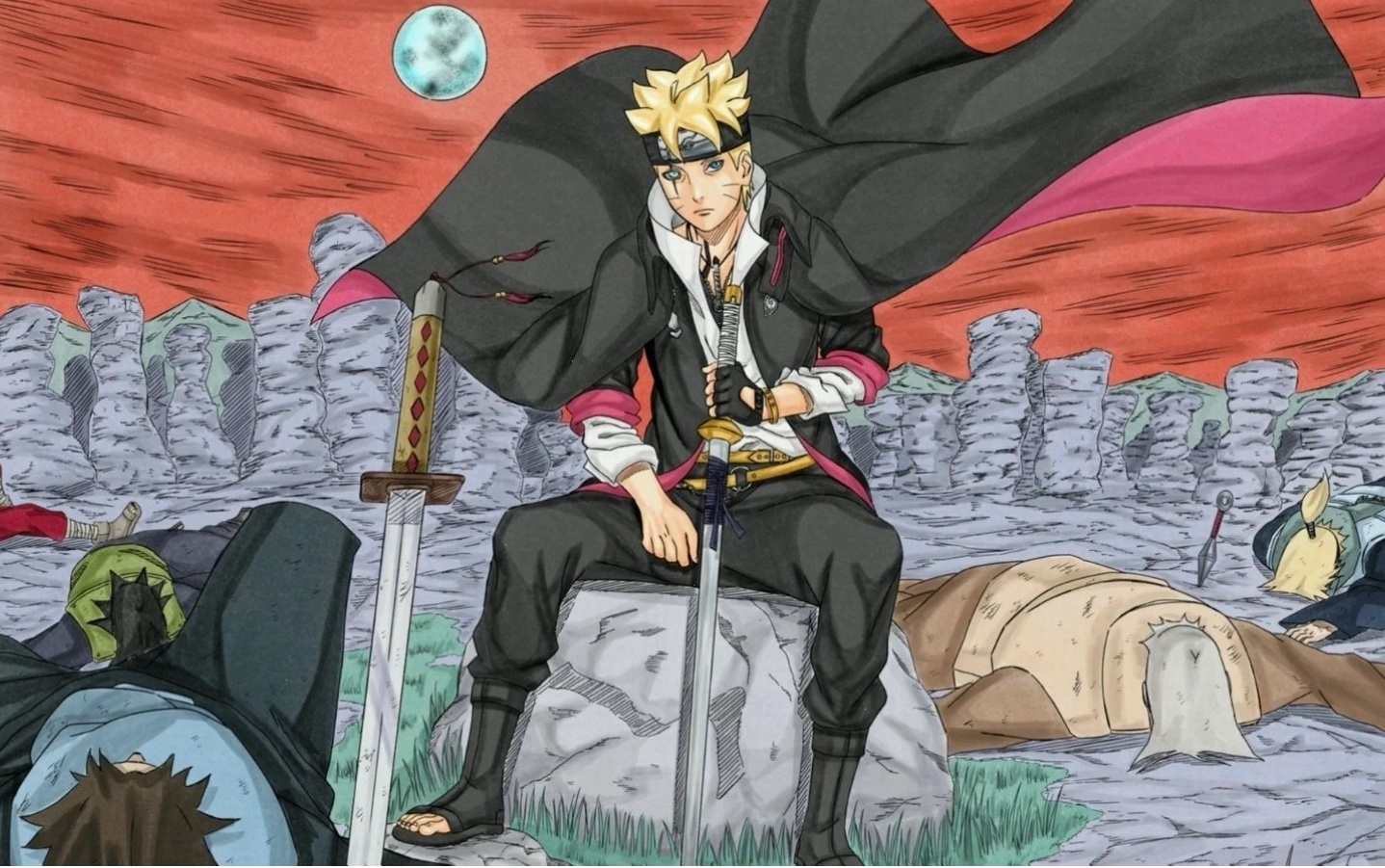 Hình ảnh boruto lạnh lùng tiêu diệt các kẻ săn đuổi