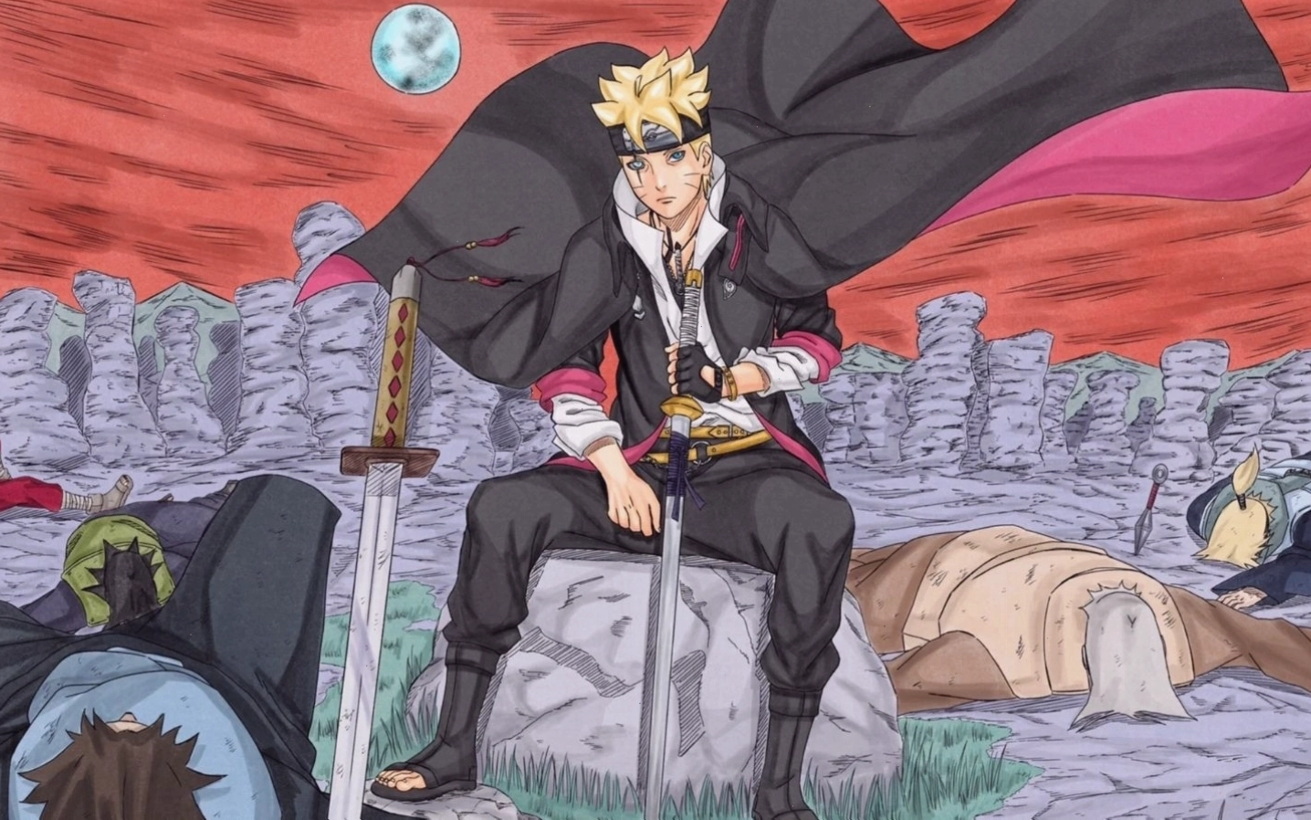 Hình ảnh Boruto lạnh lùng tiêu diệt kẻ săn đuổi