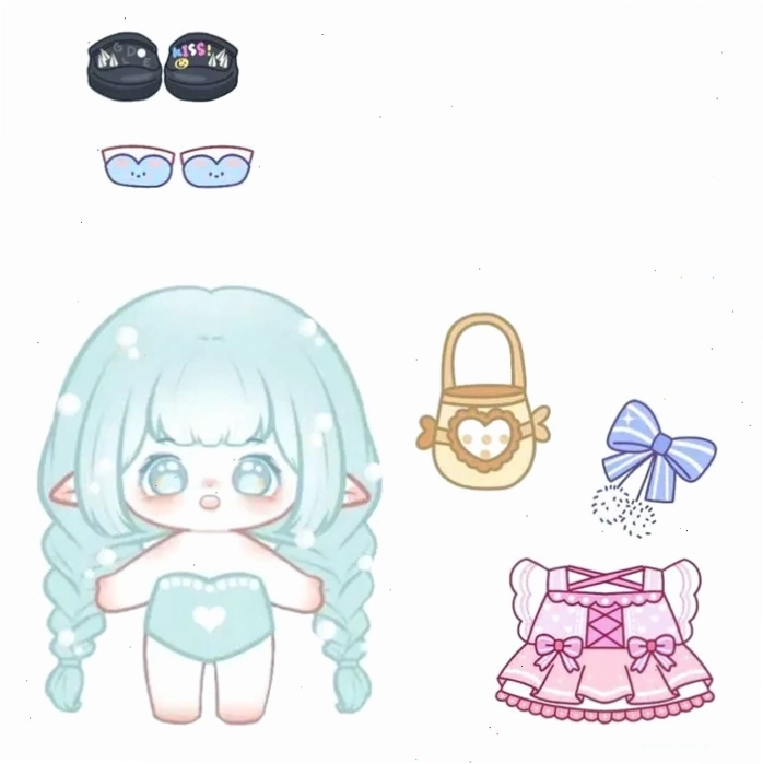 Hình ảnh búp bê giấy anime phong cách Yeppug chibi