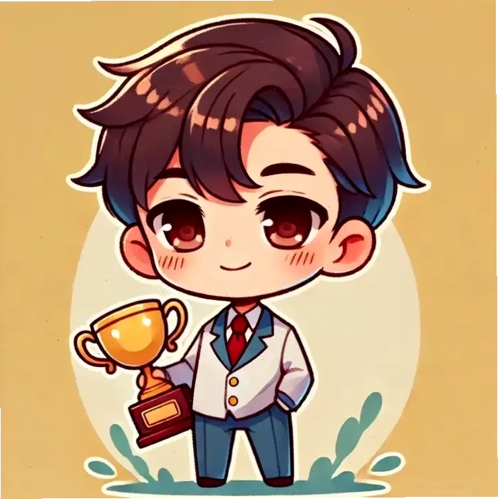 Hình ảnh chibi nam sinh cấp 2 đeo kính, toát lên vẻ đáng yêu và thông minh