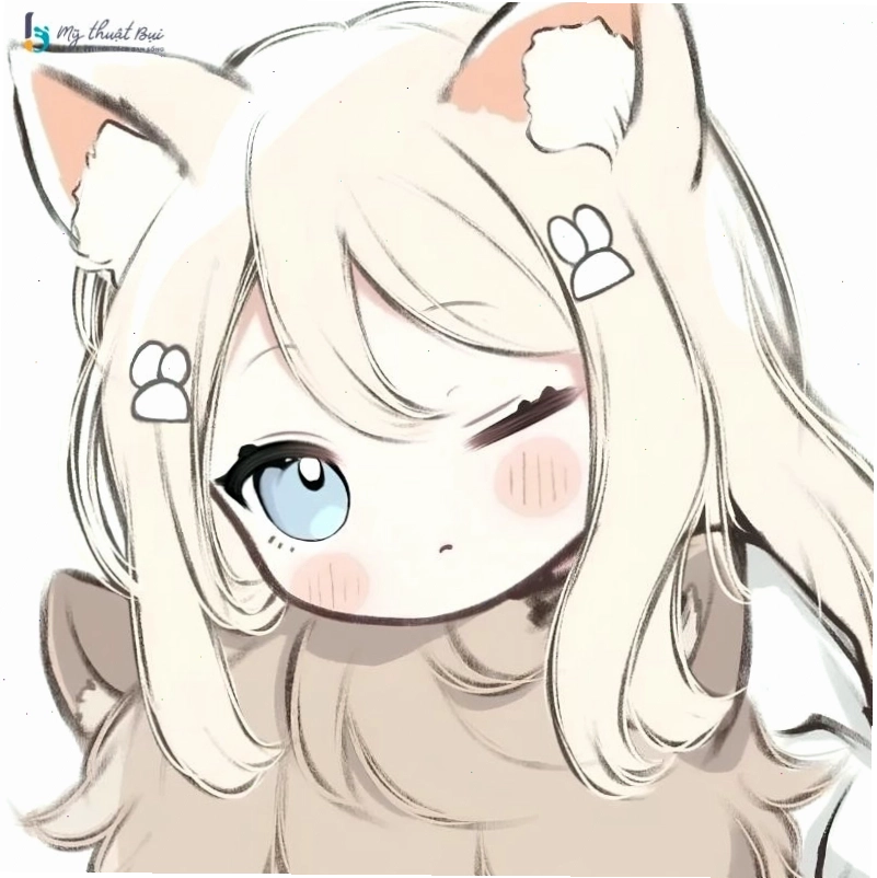 Hình ảnh chibi nữ cầm nơ