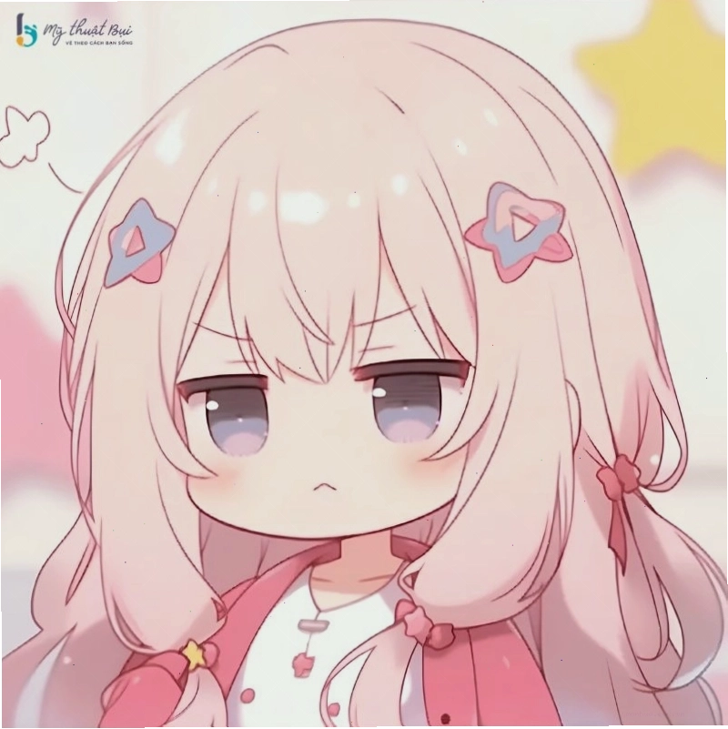 Hình ảnh chibi nữ dễ thương đang cười tươi