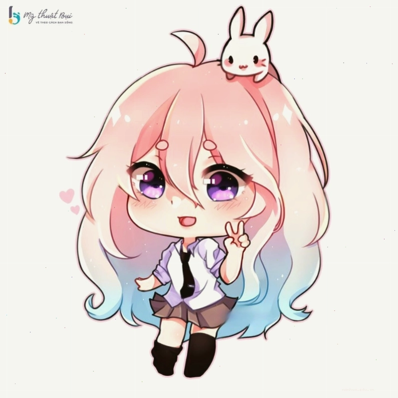 Hình ảnh chibi nữ với trang phục công chúa lộng lẫy