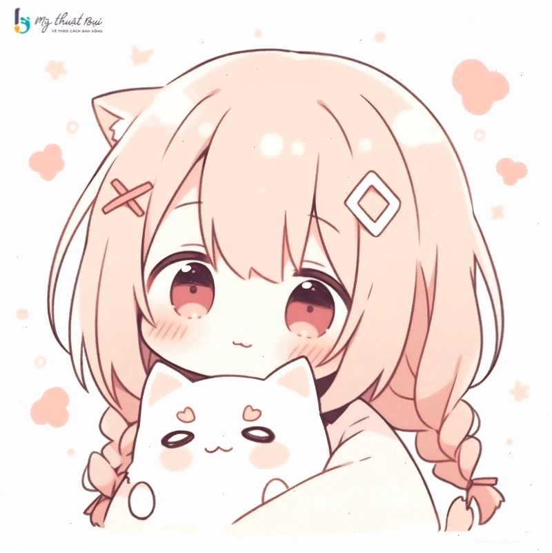 Hình ảnh chibi nữ với trang phục học sinh dễ thương