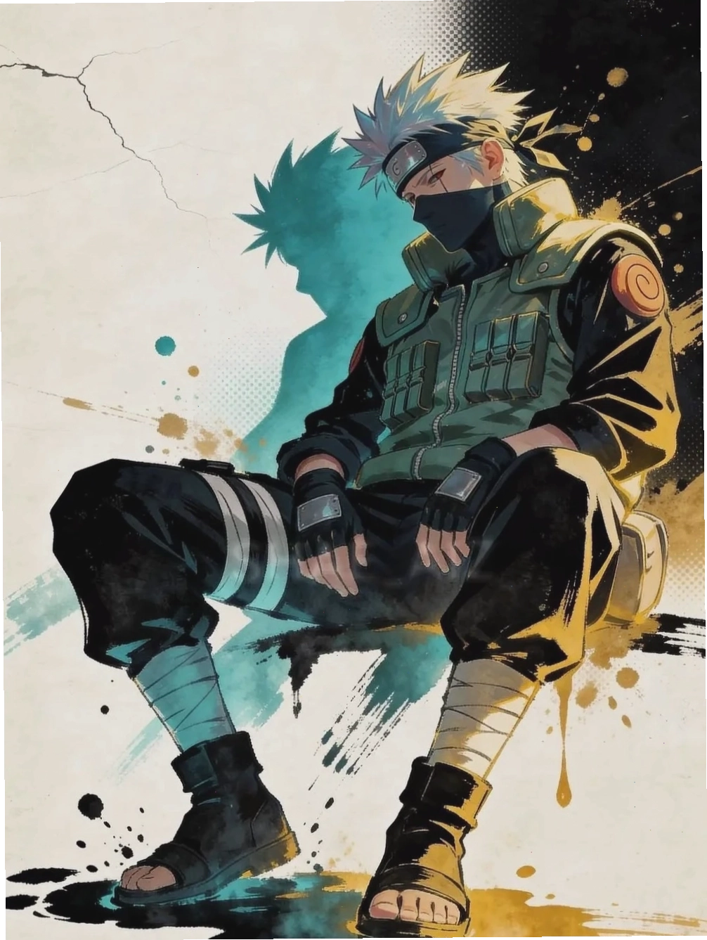 Hình ảnh Kakashi đang thi triển nhẫn thuật