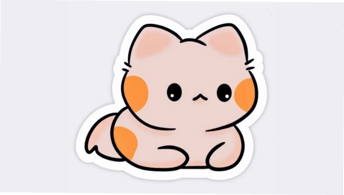 Hình ảnh mèo chibi cute với đôi mắt to tròn đáng yêu