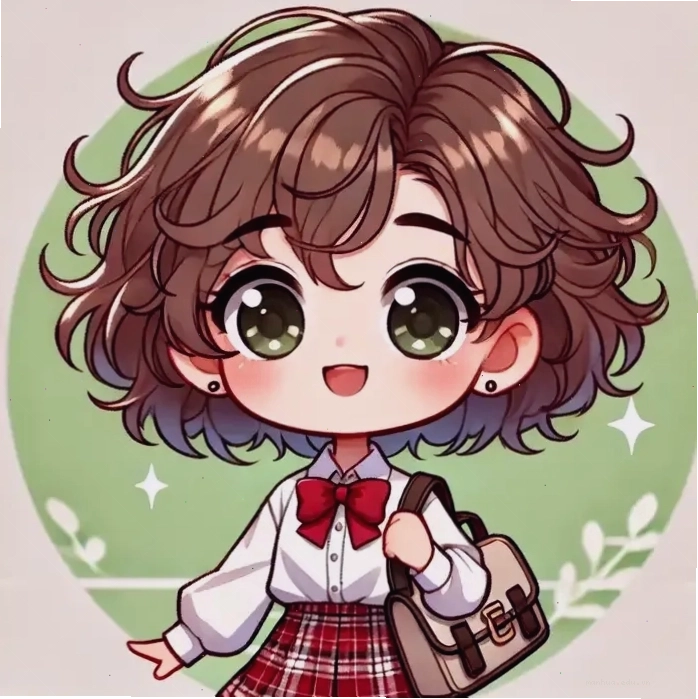 Hình ảnh nữ sinh cấp 2 chibi đáng yêu mặc đồng phục học sinh