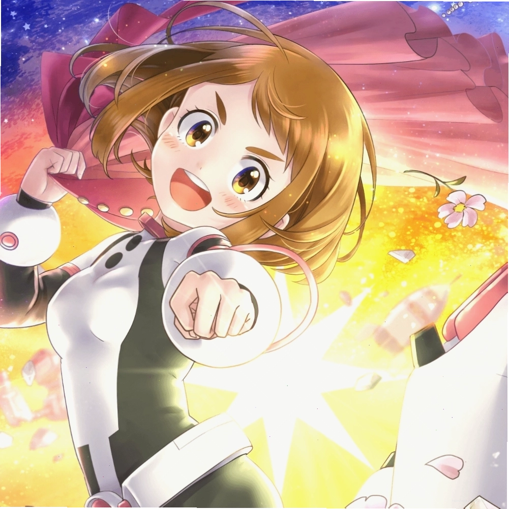 Hình ảnh Ochaco Uraraka đáng yêu với đôi mắt to tròn