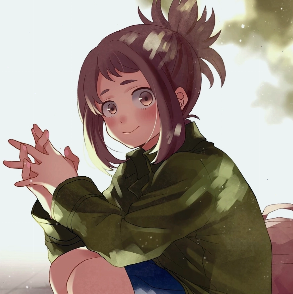 Hình ảnh Ochaco Uraraka trong tư thế chiến đấu mạnh mẽ