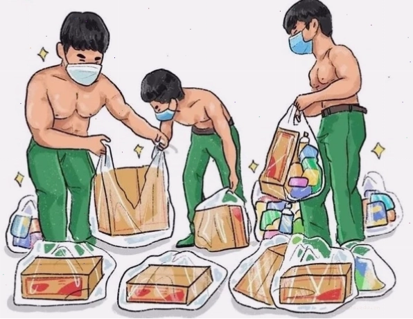 Hình ảnh vẽ chú bộ đội chibi