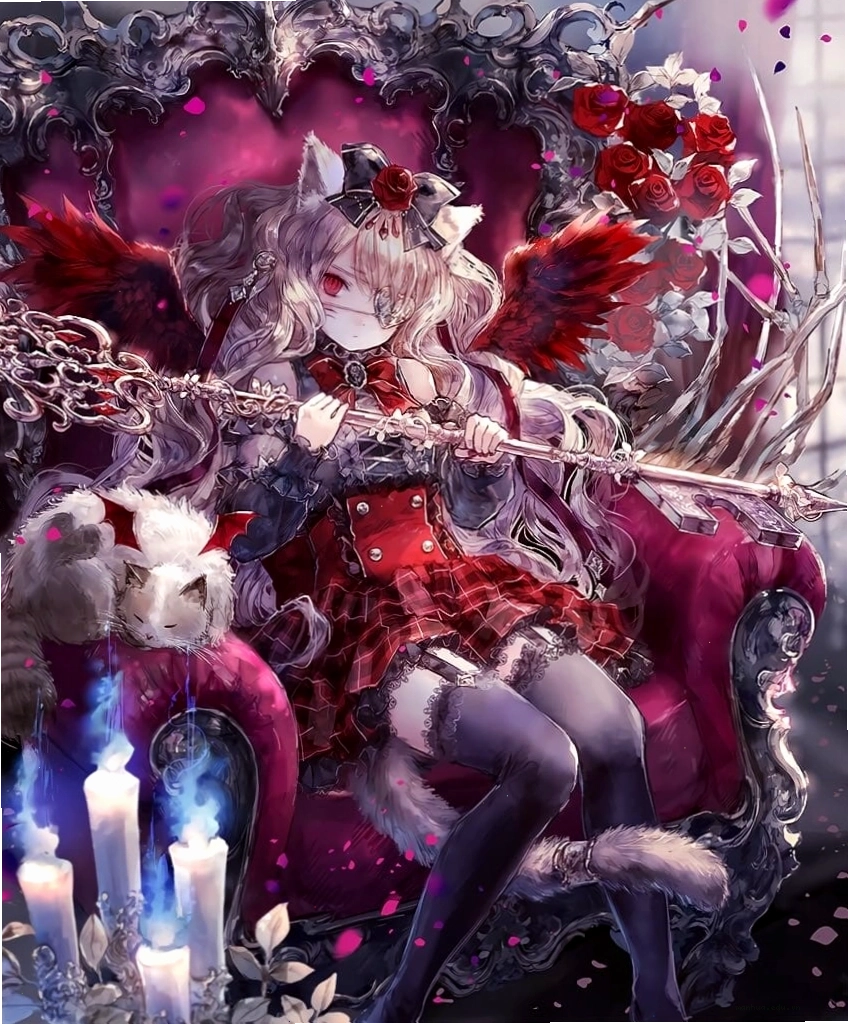 Hình Anime nữ ác quỷ lạnh lùng đẹp nhất với đôi mắt hút hồn