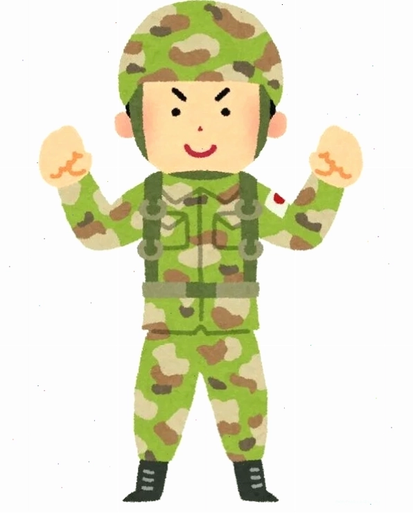 Hình chibi bộ đội đang cầm cờ