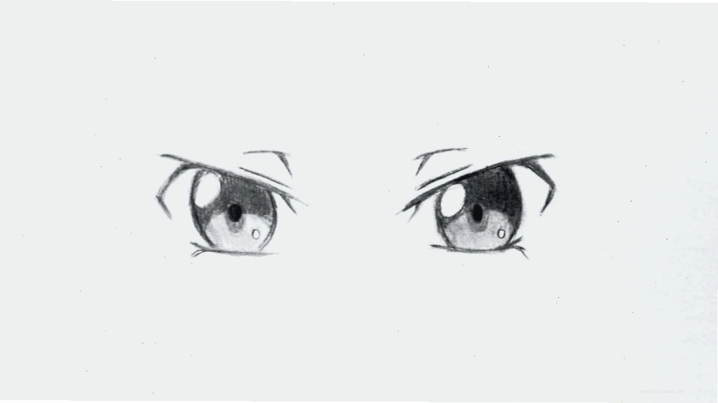 Hình mắt Anime nam cute với đôi mắt to tròn và biểu cảm dễ thương