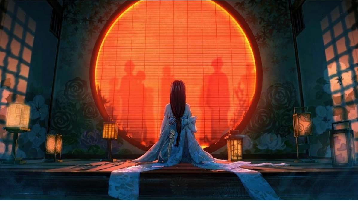 Hình nền anime cô gái với phong cảnh thiên nhiên