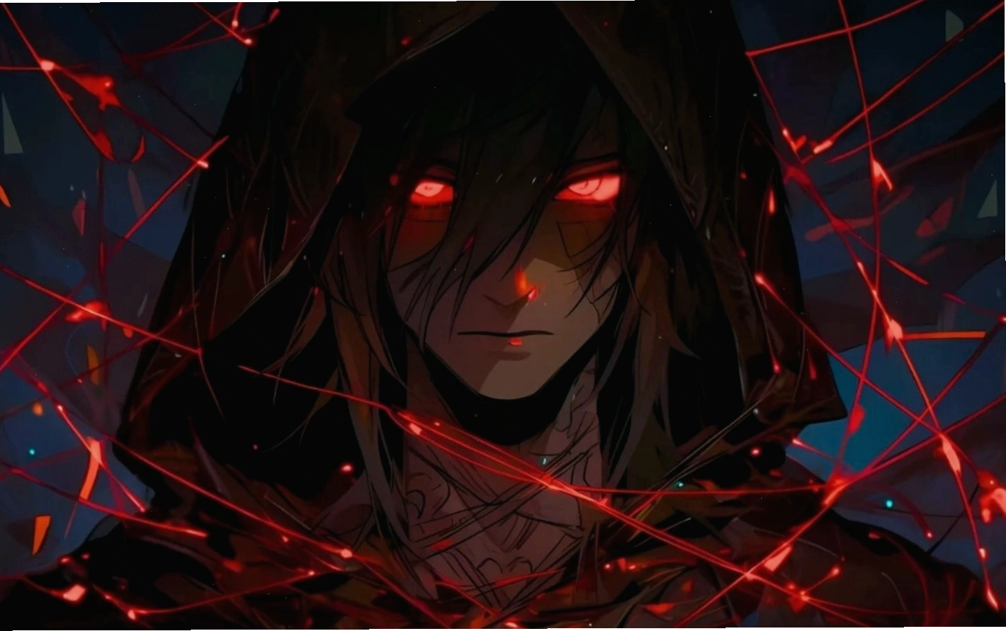 Hình nền anime ma mị, lạnh lùng với đôi mắt bí ẩn